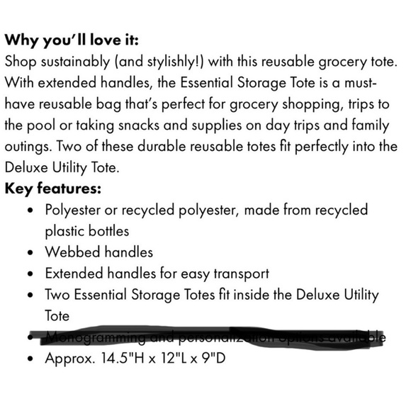 Thirty One Essential Storage Tote - NWOT - Picture 3 of 4